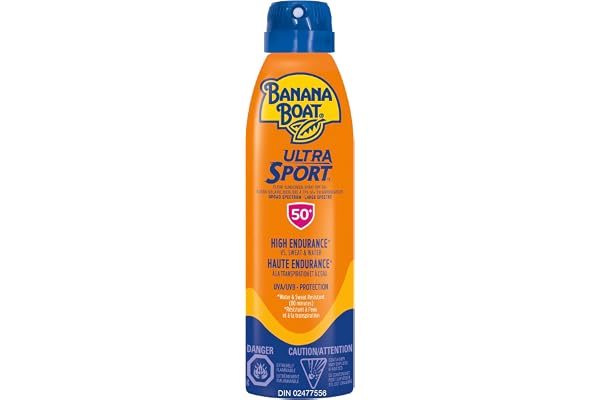Banana Boat Ultra Sport Sunscreen Spray, SPF 50+ Broad Spectrum | Spray Sunscreen | Sweat and Water Resistant |Non-Greasy, Sp