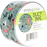 Simply Genius (Single Roll) Patterned Duct Tape Roll Craft Supplies for Kids Adults Colored Duct Tape Colors, Dog Party