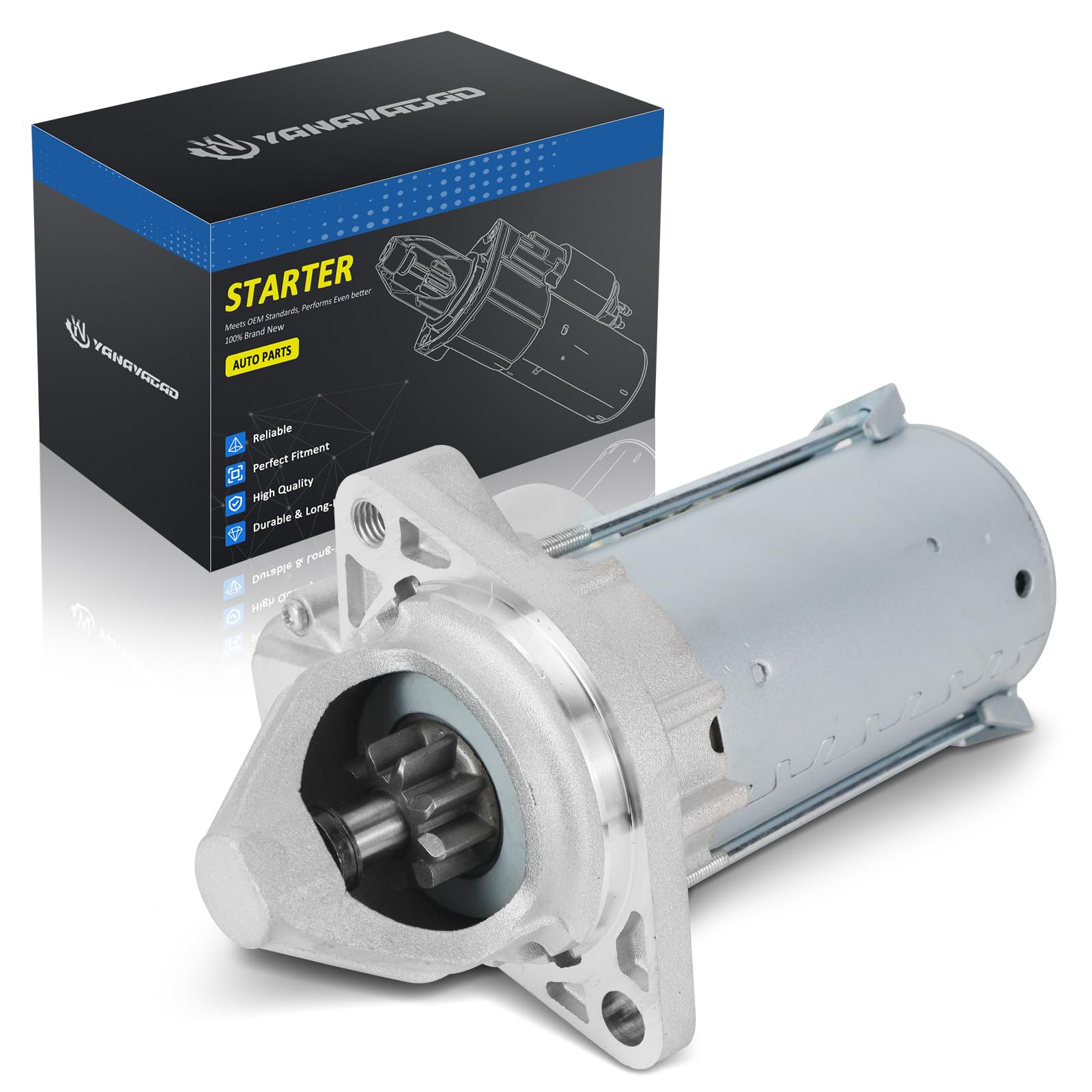 Photo 1 of YINAVAGAD 12417616502 12417616500 New Starter Motor for BMW 1 Series M 120i 130i M135i 320i 325i 330i 335i 328i 435i 520i 523i 528i 530i 535i 630i 640i 730Li 740Li X1 X3 X4 X5 X6 Z4 ActiveHybrid 3 5