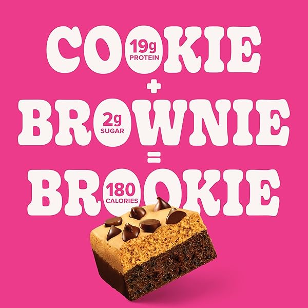 PURE PROTEIN BARS, HIGH PROTEIN, NUTRITIOUS SNACKS TO SUPPORT ENERGY, LOW SUGAR, GLUTEN FREE, BROOKIE, 1.76OZ, PACK OF 4