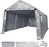 VEVOR 10x15x8ft Outdoor Storage Shed Tent Canopy Carport Heavy Duty Garage view 1
