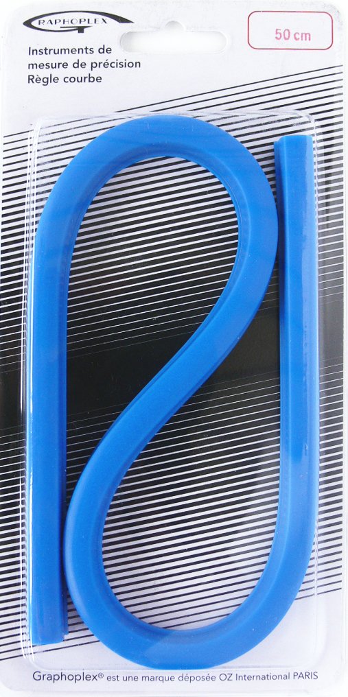 Flexible Ruler Degrees, 50 CM, Blue