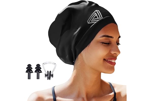 Large Swimming Cap, Suitable for Men and Women, Specially Designed Swimming Cap, Suitable for Very Long and Thick Curly Hair