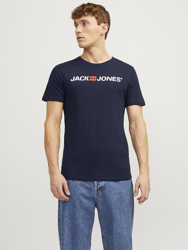 Herren Jjecorp Logo Tee Crew Neck Noos T Shirt, Navy Blazer, L EU — Foto 2 von 8