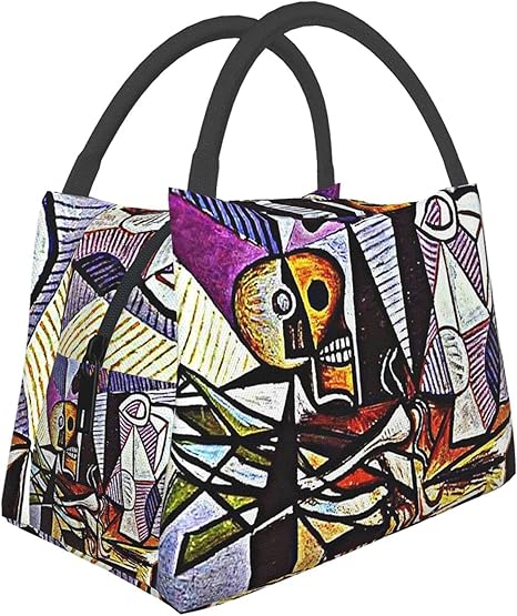 Amazon ピカソ おしゃれ大容量 保冷ランチバッグ おしゃれランチパック人気 弁当バッグ 通勤 通学 ピクニック ショッピング 保温 保冷断熱 食品収納 ポータブル 保温バッグ ランチバッグ ランチ巾着 ランチベルト オンライン通販