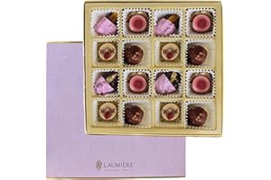 Laumière Gourmet Fruits - Superfood Parfait Collection [Mother's Day Edition] - Square (16 Pcs) - Healthy Gift Basket - Dried Fruit Gift Basket - No Added Sugar - Gluten Free