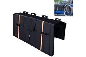 Amooca Tailgate Pad for Mountain Bikes Pickup Truck Tailgate Protection Pad with 2 Tool Pockets 42'' Wide for 4 Bicycles