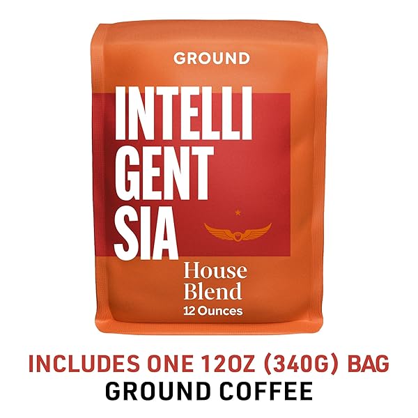 INTELLIGENTSIA COFFEE, LIGHT ROAST GROUND COFFEE – HOUSE BLEND 12 OUNCE BAG