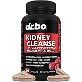Kidney Cleanse Detox Support Supplement - Natural Cranberry, Juniper Berries, Buchu & Uva Ursi Extract to Support Kidneys, Bladder & Urinary Tract Health Supplements - Herbal Renal Blend Formula Pills