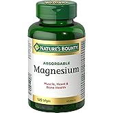 Nature's Bounty Absorbable Magnesium 400mg, Multi-coloured, 125 Softgels