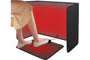 SoliSnug Under Desk Heater Foldable, Quiet Space Heater for Office with Timer, 8 Temp Levels, Auto Shut Off, Energy Efficient, Portable Foot Warmer