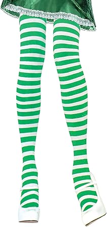 Amazon Com Green And White Striped Tights Green Striped Tights