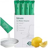 Silonn Ice Maker Cleaner &amp; Descaler | Fast Dissolving, Safe | 100% Pure Citric Acid Descaler Powder, 4 Individually Packaged Pouches, Compatible with All Ice Makers &amp; Coffee Machines