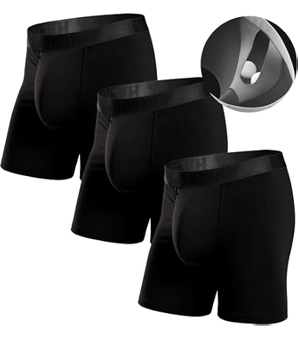 BN3TH By MyPakage Classic Boxer Brief Uomo, Nero, Con Tecnologia Brevettata MyPakage Pouch
