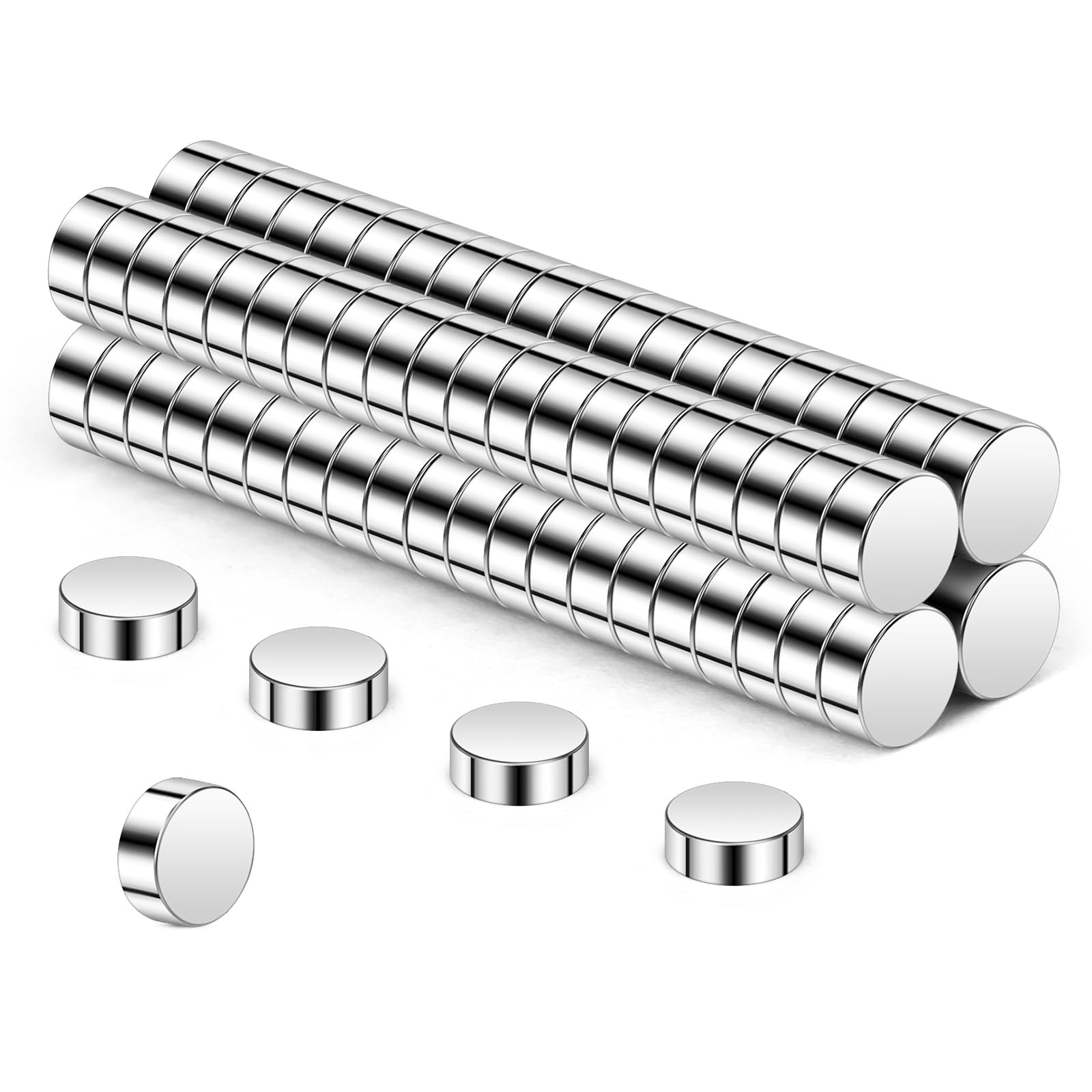 Wukong N45 Magnets 5x2mm | 80 Pack, Strong Mini Magnets for Craft, Round Miniature Mangets for Models Craft DIY Refrigerator Home Office