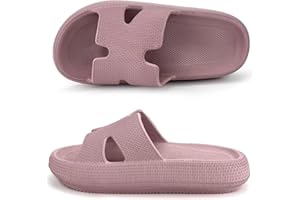 HAIFAGO Cloud Slides for Women and Men Cushion Recovery Pillow Sandals, Memory Foam House Shower Slippers for Woman, Non-Slip Comfort Quick Drying