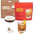 SAYSO Espresso Martini & Old Fashioned Cocktail Tea Bags - Instant Cocktail or Mocktail Mixers - No Hot Water - Professionally Crafted - Home Bar - Organic Ingredients, 16-Pack