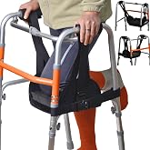 Caredgitz Knee Sling for Walker, Adjustable Cushioned Knee Support for Non Weight Bearing, Alternative to Knee Scooters &amp; Crutches for Surgery Recovery, Walker Accessories for Foot/Ankle Injuries - Left