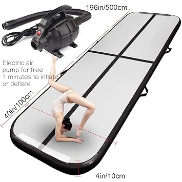 FBSPORT Airtrack Matte Länge 3/4/5/6/7/8/9/10/11/12M Aufblasbar Gymnastik Tumbling Matte Air Track Mat Trainingsmatten Aufbla