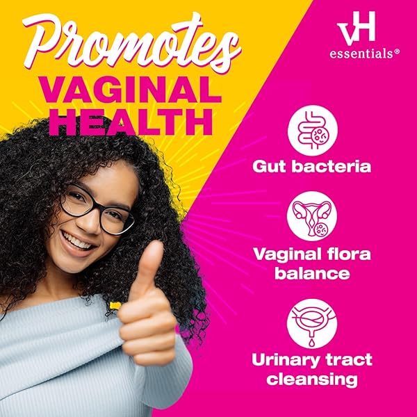 VH ESSENTIALS PROBIOTICS FOR WOMEN WITH PREBIOTICS, CRANBERRY & VITAMIN C – 120 CAPSULES (60 DAY SUPPLY) -PROBIOTICS SUPPORT GUT BALANCE, HEALTH & URINARY TRACT HEALTH FOR WOMEN
