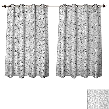 Amazon Com Anzhouqux Black And White Blackout Thermal Curtain