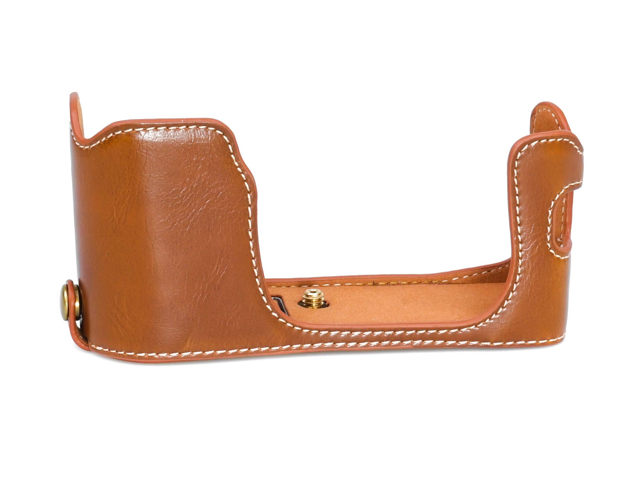 CC1768b Half Shell Camera Case Compatible with Fujifilm X100 Artificial Leather Brown