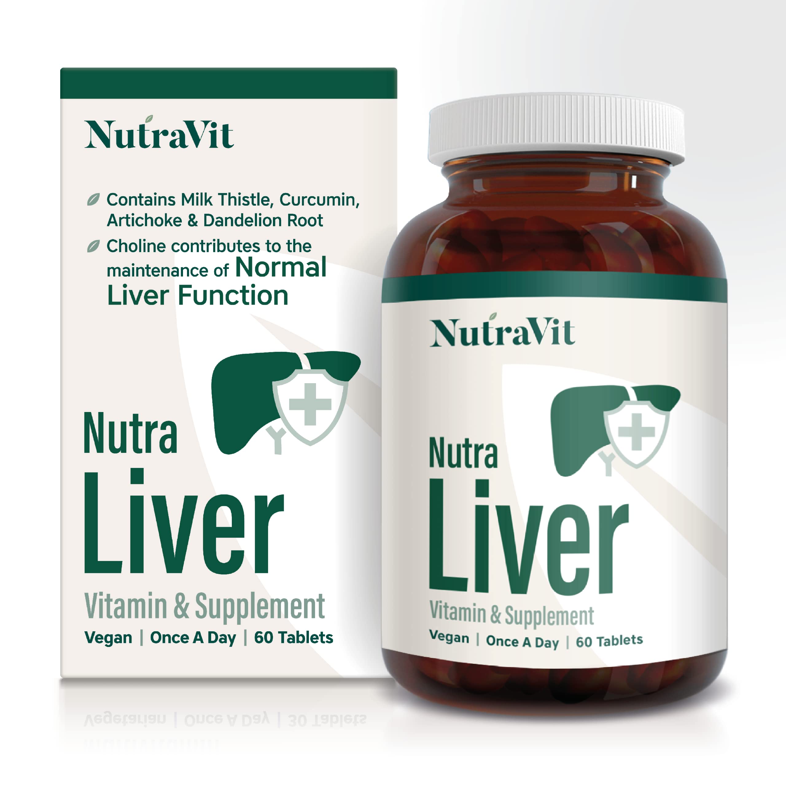 NUTRA Liver - Liver Support Vitamins - 60 Tablets | Providing a Liver, Cleanse, Detox & Repair - by NutraVit