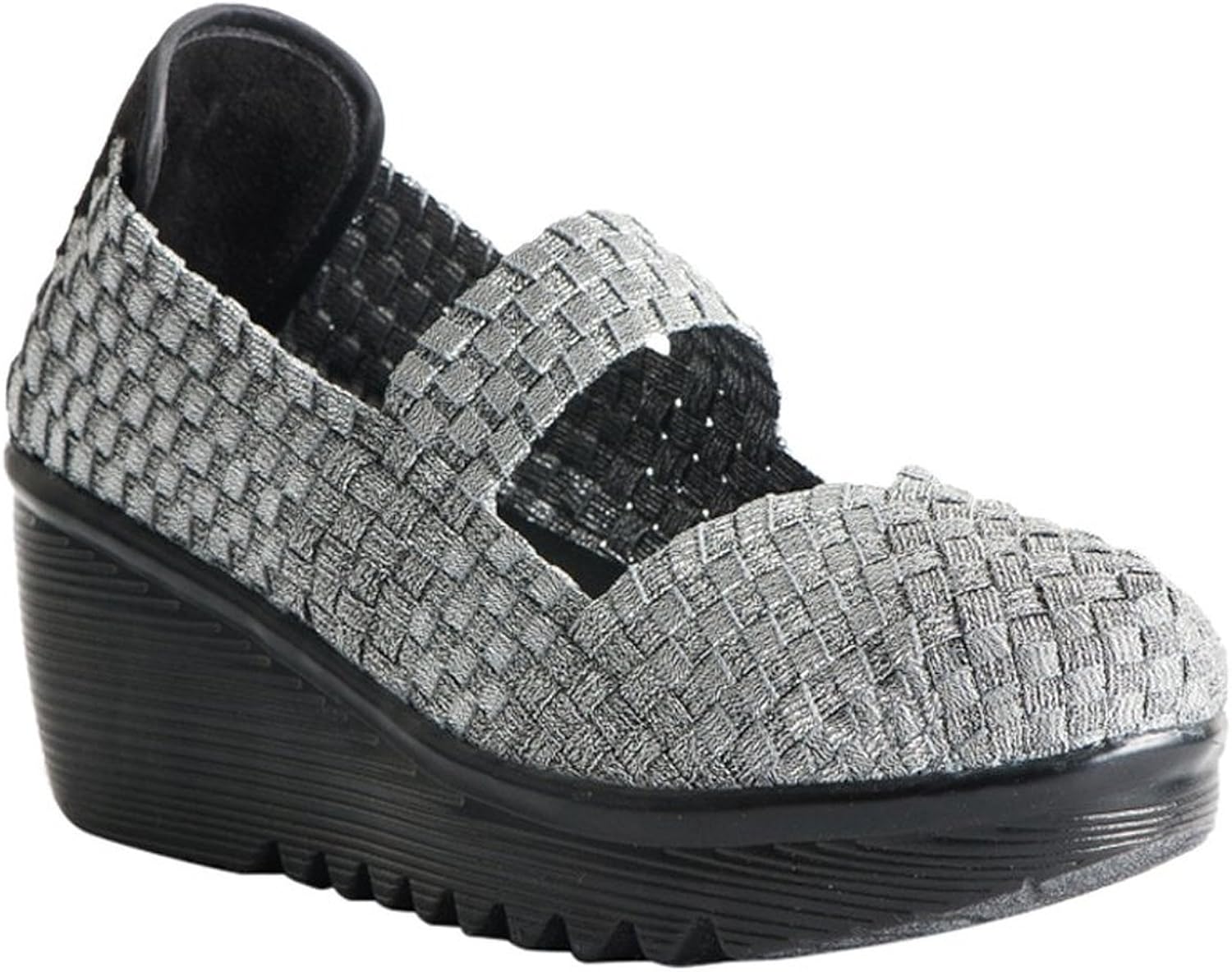 Amy Mary Jane Wedge Heel Woven Shoes