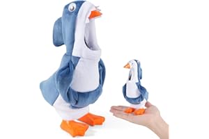 linastu 7inch Desk Goose Outfits, Mini Desktop Goose Clothes Desk Goose Accessories Set for Magnetic Goose Statue (Shark)