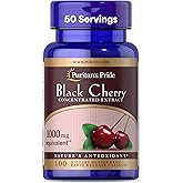 Puritan's Pride Black Cherry Concentrated Extract 250 mg (1000mg Equivalent), Dietary Supplement for General Wellness and Healthy Lifestyle*, 50 Day Supply, 100 Rapid Release Capsules