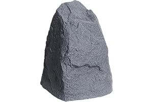 ALGREEN PRODUCTS Algreen Receptacle Large Multipurpose Lightweight Realistic Outdoor Faux Rock Covers for Landscaping Lawns and Gardens, Warm Gray