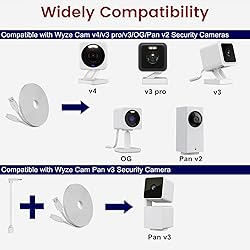 2 Pack 30ft Power Extension Cable Compatible with