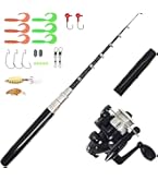 Amazon.com : Portable Pocket Telescopic 38inch Mini Pen Fishing Rod and Reel Combos, Small Pen Fishing Pole with Reel Line Bait Hook, for River, Lake, Ice Fishing and So On : Sports Amazon.com : Portable Pocket Telescopic 38inch Mini Pen Fishing Rod and Reel Combos, Small Pen Fishing Pole with Reel Line Bait Hook, for River, Lake, Ice Fishing and So On : Sports