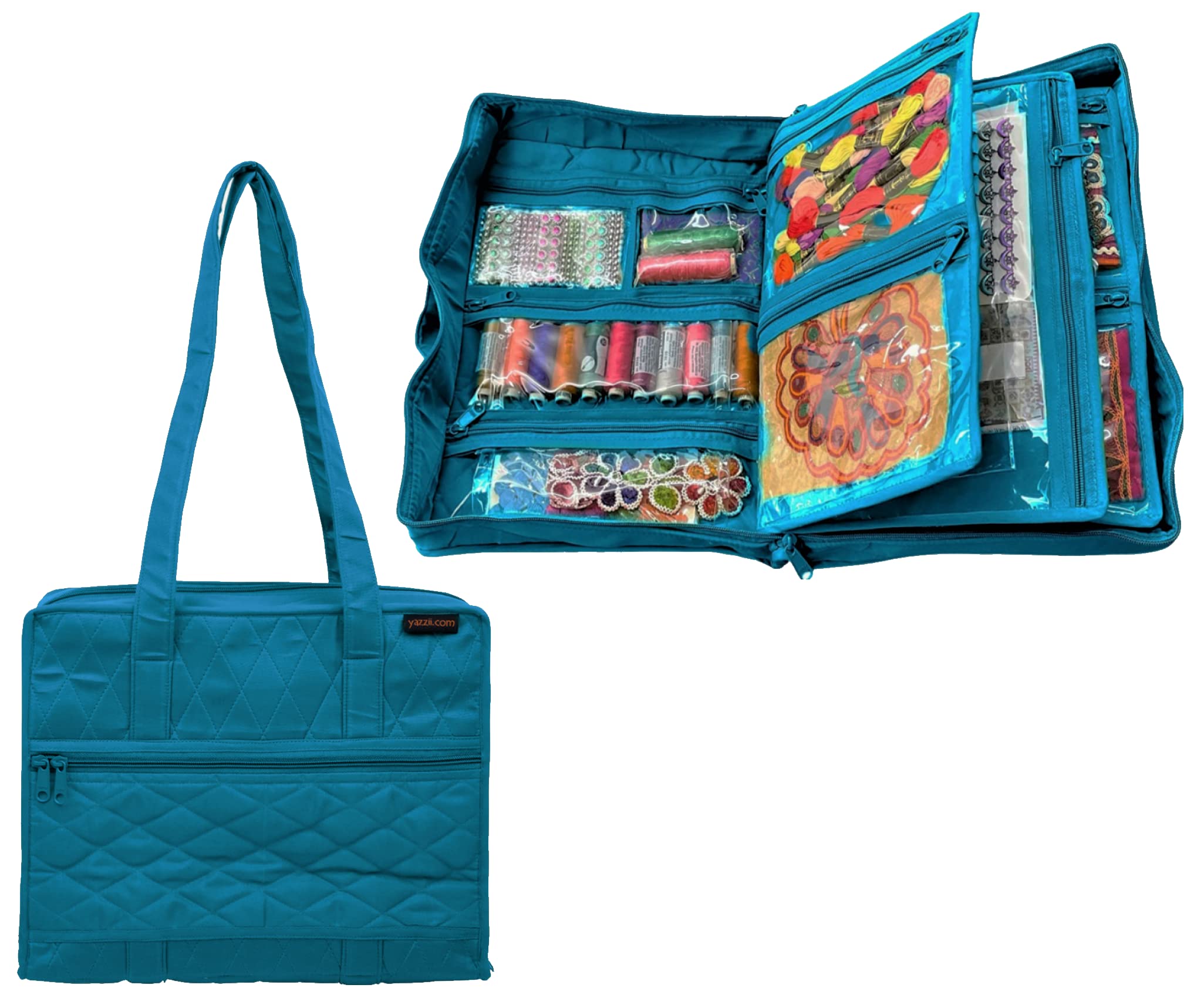YAZZII Hand Quilters Project Bag Aqua