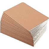 Loccmat 24 Pack Kraft Notebooks Bulk,Lined Travel Journal,College Ruled Subject Notebooks,Brown Cover Journal Bulk for Women Men Traveler Office Supplies,A5 Size, 5.5x8.3 inch,60 Pages/30 Sheets
