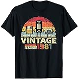 1981 Shirt. Birthday Vintage T-Shirt. Retro Vintage Tee T-Shirt