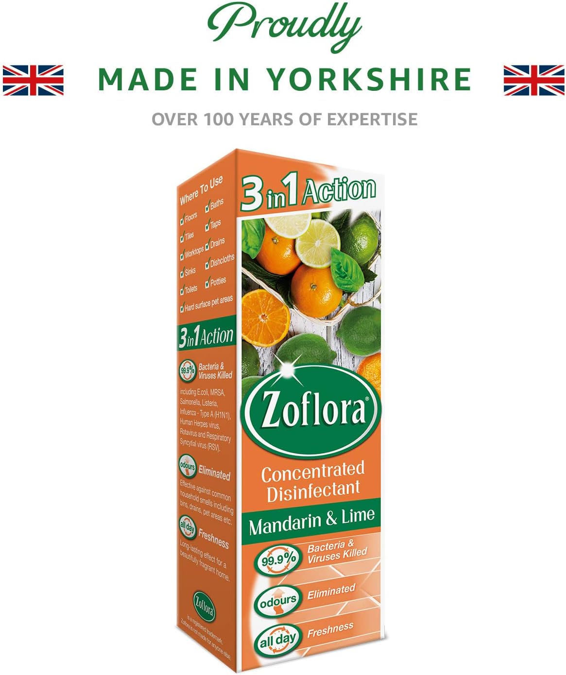 Zoflora Mandarin & Lime Concentrated Multipurpose Disinfectant Liquid, Antibacterial & Multi-Surface, Pet Safe Disinfectant - Image 5