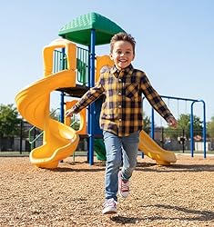 OCHENTA Toddler Boys Long Sleeve Flannel Shirts