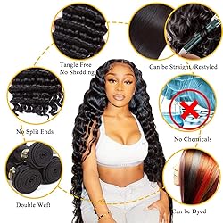 QTHAIR 14A Brazilian Loose Deep Wave Bundle