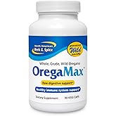 NORTH AMERICAN HERB & SPICE OregaMax - 90 Capsules - Wild Oregano Supplement - Digestive & Immune Support - Oregano Oil, Garlic, Onion - Non-GMO - 90 Total Servings
