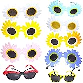 Spring Summer Flower Party Sunglasses Favor Bumble Bee Sunflower Sunglasses Easter Party Decorations Daisy Flower Party Glasses for Flower ,Beach Pool Party,Birthday Party,Baby Shower Decorations