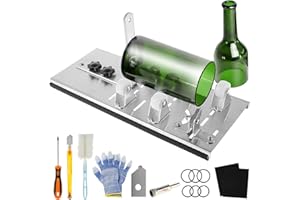 Glass Bottle Cutter Glass Cutter & Bottle Cutter Kit for Bottles Upgraded Glass Cutting Tool Adjustable Wine Bottle Cutter Ki
