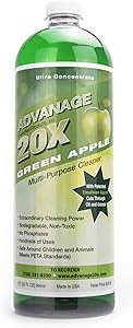 ADVANAGE the Wonder Cleaner 20X Multi-Purpose Ultra Concentrated Formula, Makes 20 Quarts, Eco Friendly, Child and Pet Safe, Non Toxic and Biodegradable, Green Apple Scented, 32 Fluid Ounce 1 Quart