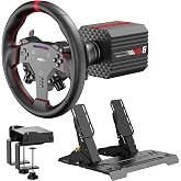 PXN VD6 Bundle: Racing Wheel and Pedals, 6 Nm Direct Drive Force Feedback | Servo Motor, W AS Steering Wheel, Hall Effect 2-Pedal Set, and Clamp &ndash; Professional Sim Racing Setup for Windows PC (7&ndash;11)