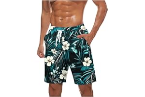 Swimming Trunks for Men Quick Dry Swim Shorts Lining Funny Swimwear Bathing Suits Trendy Printed Boho Shorts