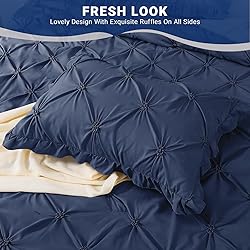 JOLLYVOGUE Navy Blue Twin Size Comforter Sets 5