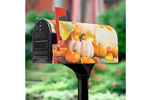 IZUS Magnetic Pumpkins Fall-Autumn Seasonal-Mailbox-Covers Outdoor Mailbox-Wraps/Post-Letter Box Garden Home Yard Decor 21x18in