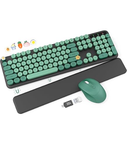 Wireless Keyboard And Ouse Backlit - Typewriter Keyboard With