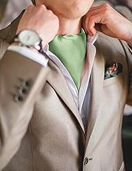 Ailisus Sage Green Ascot and Lapel Pin Set Man