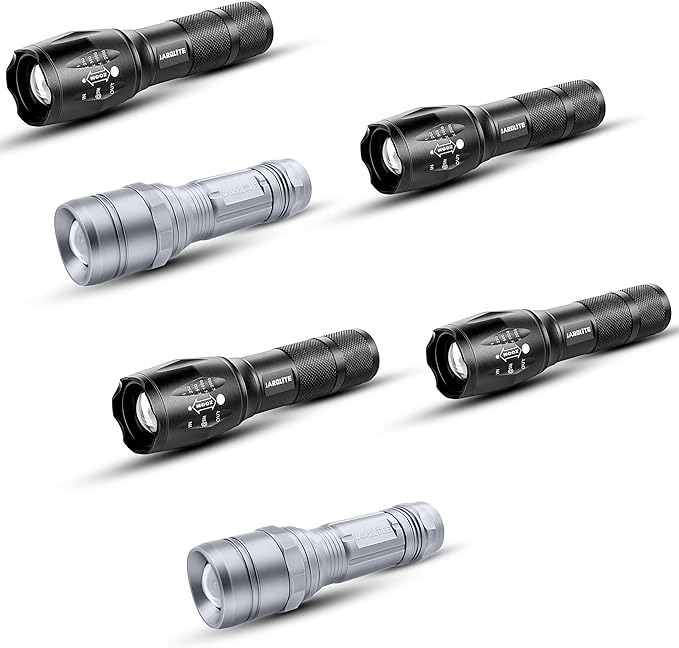 JARDLITE 2 Pack S500 Highpowered Flashlight and 4 Pack L1000 Most